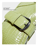 Maxdutti Crocodile Pattern Leather Casual Bag Women French Style