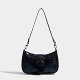 Maxdutti Crocodile Pattern Leather Casual Bag Women French Style