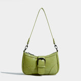 Maxdutti Crocodile Pattern Leather Casual Bag Women French Style