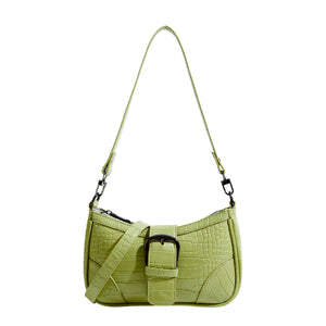 Maxdutti Crocodile Pattern Leather Casual Bag Women French Style