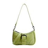 Maxdutti Crocodile Pattern Leather Casual Bag Women French Style