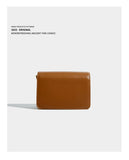 Maxdutti Crown Buckle Leather Messenger Bag Women