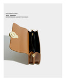 Maxdutti Crown Buckle Leather Messenger Bag Women