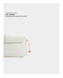Maxdutti Messenger Bag French Style Office Lady Chain Buckle Leather Armpit