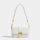 Maxdutti Messenger Bag French Style Office Lady Chain Buckle Leather Armpit