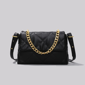 Maxdutti French Retro Shoulder Bag Chain Leather Single