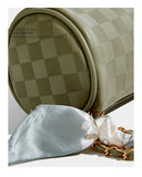 Maxdutti Ins French Silk Plaid Texture Retro Handbag Women Chain Bag