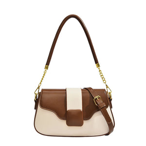 Maxdutti Messenger Bag Women Ins Blogger Vintage Contrast Chain Small Square Bag