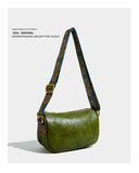Maxdutti Patent Leather Messenger Bag Vintage Ethnic Style Single Shoulder