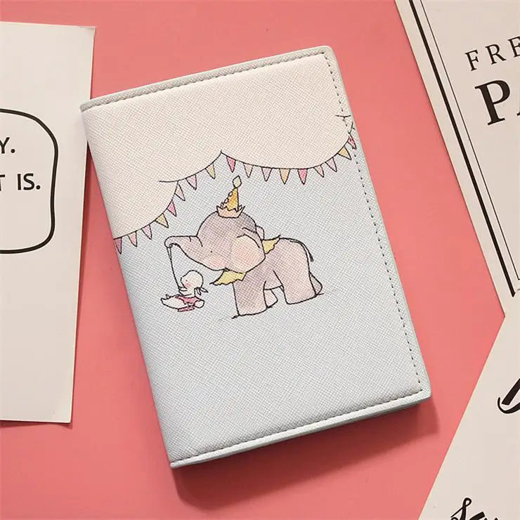 Cartoon Animals Passport Holder for Kids Girls Boys Travel Passport Cover