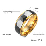 8mm Tungsten Carbide Wedding Rings For Men Size 7-12