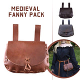 Medieval Punk Retro Waist Bag Renaissance PU Leather Travel Wallet