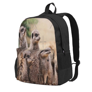 Meerkat Family Backpacks School Bags Men Women