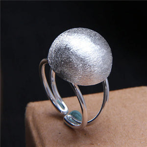 S925 Sterling Silver Semi-Circular Ball Open Ring