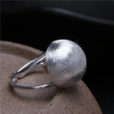 S925 Sterling Silver Semi-Circular Ball Open Ring