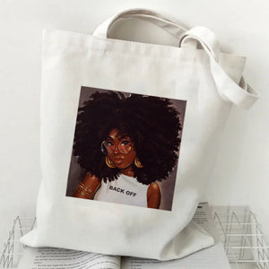 Melanin Shoulder Bag Large Capacity Canvas Handbag Tote Women Bag