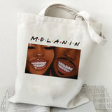 Melanin Shoulder Bag Large Capacity Canvas Handbag Tote Women Bag