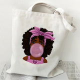Melanin Shoulder Bag Large Capacity Canvas Handbag Tote Women Bag