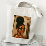 Melanin Shoulder Bag Large Capacity Canvas Handbag Tote Women Bag