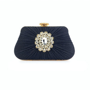 Meloke Sequined Scrub Clutch Evening Bag Wedding Purse Handbag