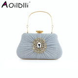 Meloke Sequined Scrub Clutch Evening Bag Wedding Purse Handbag