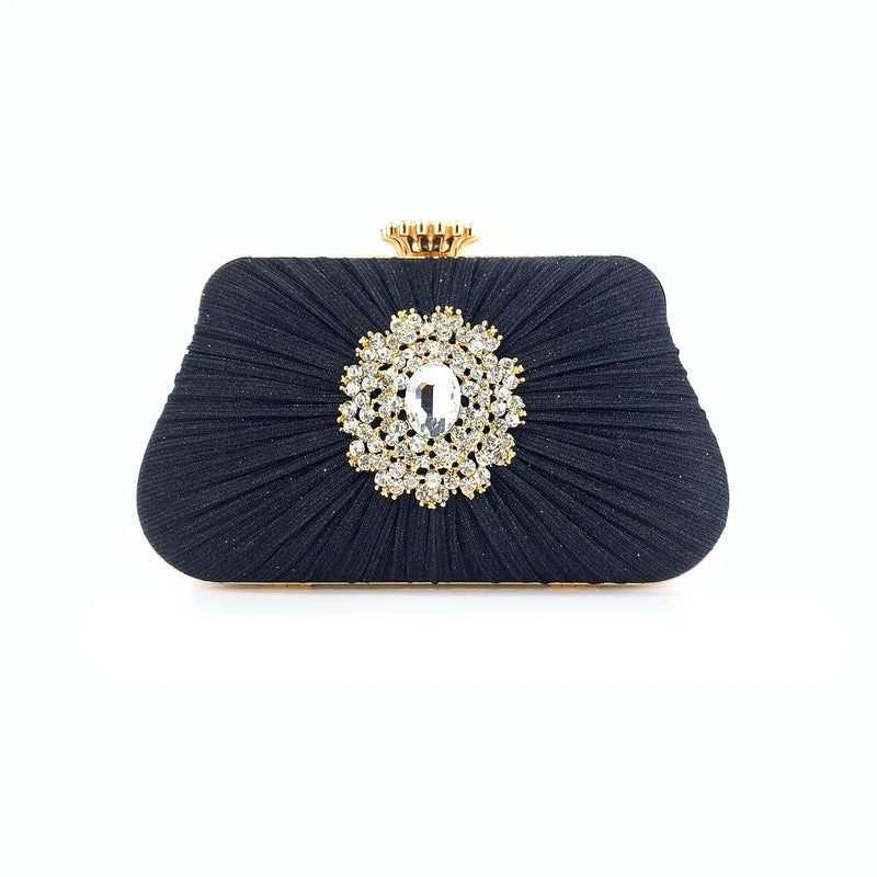 Meloke Sequined Scrub Clutch Evening Bag Wedding Purse Handbag