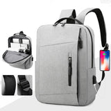 15.6' Waterproof Laptop Backpack USB Charge School Bag Anti Theft Rucksack