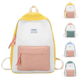 Adult Colorblock Canvas Backpack Large Zipper Electrician Backpack