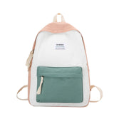 Adult Colorblock Canvas Backpack Large Zipper Electrician Backpack