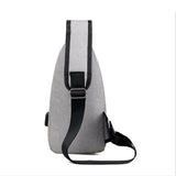 Men Anti Theft Chest Bag Shoulder Bags USB Charging Crossbody Bag