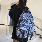 Student Bookbag Graffiti Travel Mochila Schoolbag Girls Laptop Rucksack
