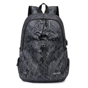 Men Backpack Casual Student College School Bags Oxford Rucksack For Laptop Large