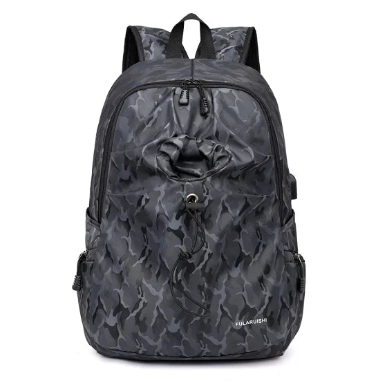 Men Backpack Casual Student College School Bags Oxford Rucksack For Laptop Large
