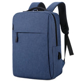 Men Backpack Teenage Boys High School Bags Oxford Gray with USB Charging