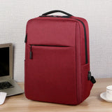 Men Backpack Teen Boys High School Bag Oxford Gray USB Char