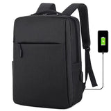 Men Backpack Teen Boys High School Bag Oxford Gray USB Char