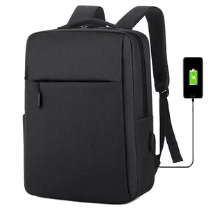 Men Backpack Teenage Boys High School Bags Oxford Gray with USB Charging