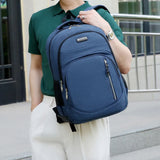 Men Backpack Travel Business Oxford Cloth Waterproof Rucksack Holds 15.6 Inches