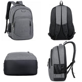 Men Backpack Travel Business Oxford Cloth Waterproof Rucksack Holds 15.6 Inches