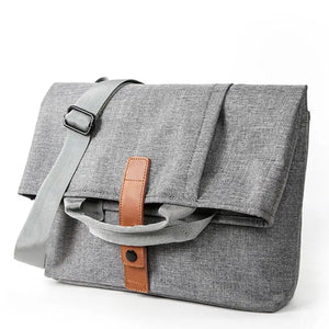 Men Bag Casual Grey Lightweight Oxford 13.1 Laptop 9.7 iPad Tablet