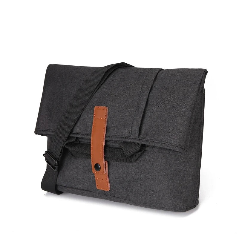 Men Bag Casual Grey Lightweight Oxford 13.1 Laptop 9.7 iPad Tablet