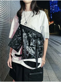 Men Chest Bag Hip-hop Streetwear Waist Pack Travel Phone Belt Bag Fanny Pack