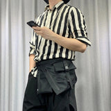 Men Chest Bag Hip-hop Streetwear Waist Pack Travel Phone Belt Bag Fanny Pack