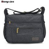 Canvas Shoulder Handbag for Men and Women, Large Single Compartment