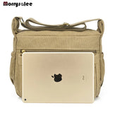 Canvas Shoulder Handbag for Men and Women, Large Single Compartment