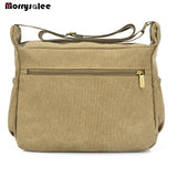 Canvas Shoulder Handbag for Men and Women, Large Single Compartment