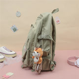 Unisex School Bag Student Mochila Female Bookbag Cotton Women Backpack for Teens