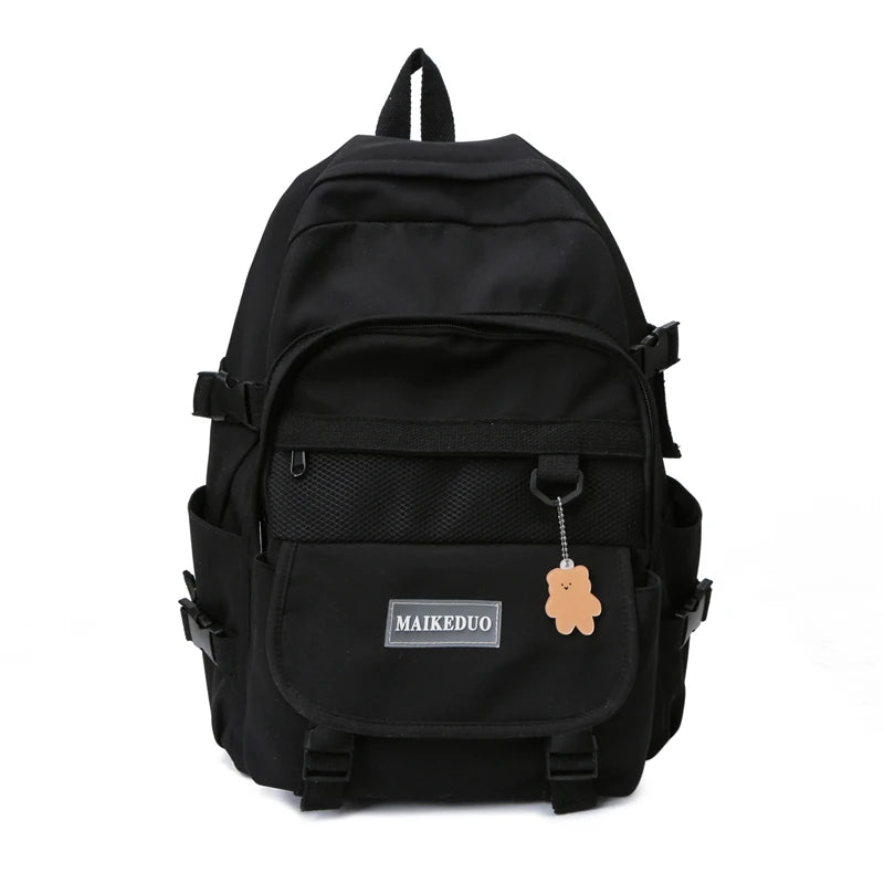 Unisex School Bag Student Mochila Female Bookbag Cotton Women Backpack for Teens