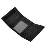 Men Boy Biker Trifold Mini Wallet With Key Chain