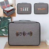 Large Cartoon Briefcase Tote File Organizer Lockbox